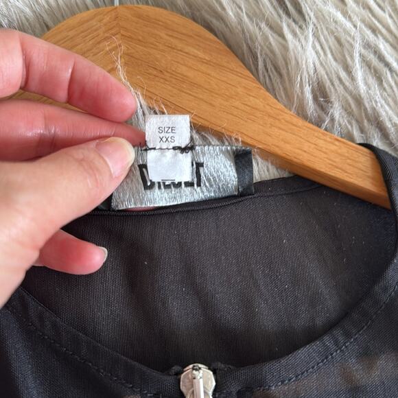 Diesel Y2K Black Bodycon Mesh Panel Dress Size XXS - Picture 7 of 8